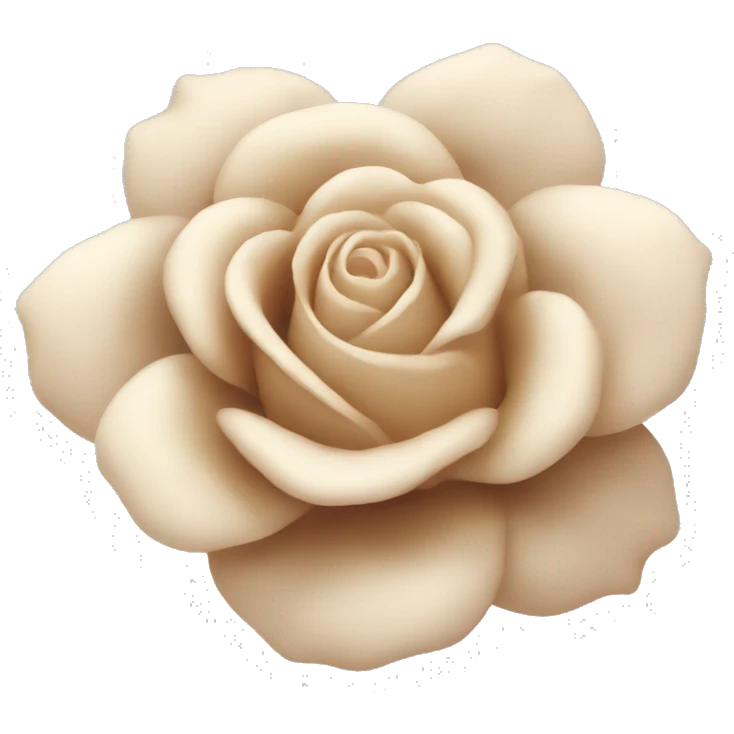 Make a cute beige flower/rose emoji