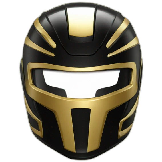 power ranger gold black helmet emoji