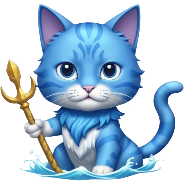cat poseidon has sea powers emoji