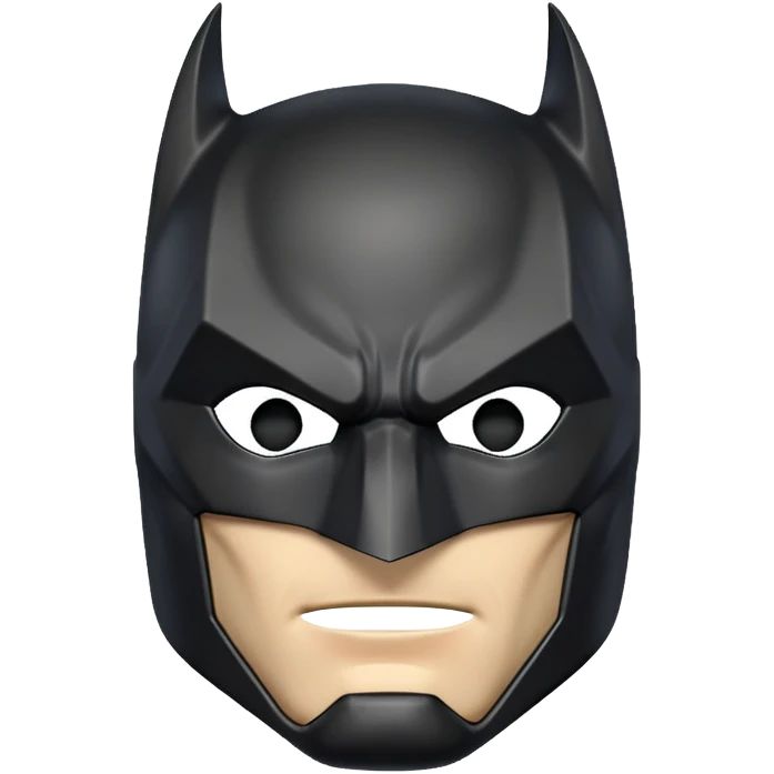 Batman mask not on Batman emoji