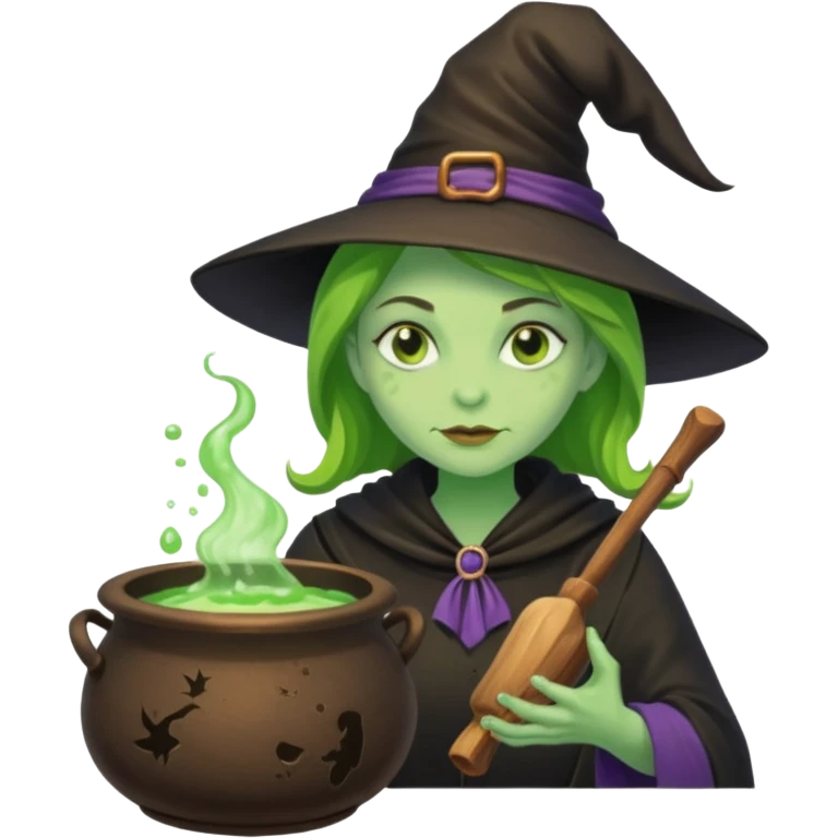 green witch cooking potion emoji