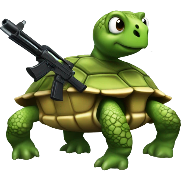 army turtle with guns emoji