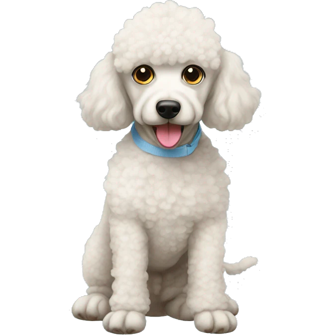 Two poodles in diapers emoji