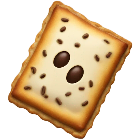 Pop tart with a football  emoji
