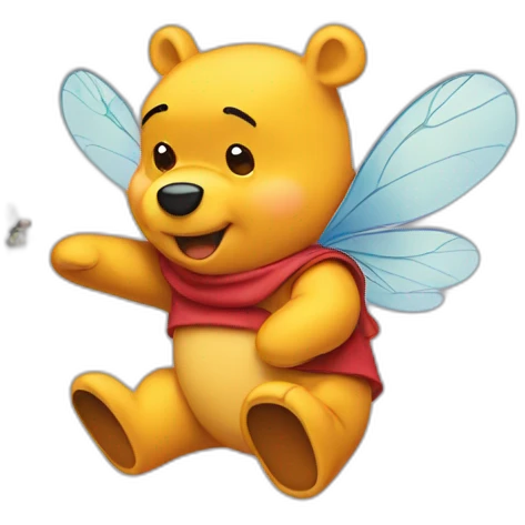 pooh with fly emoji