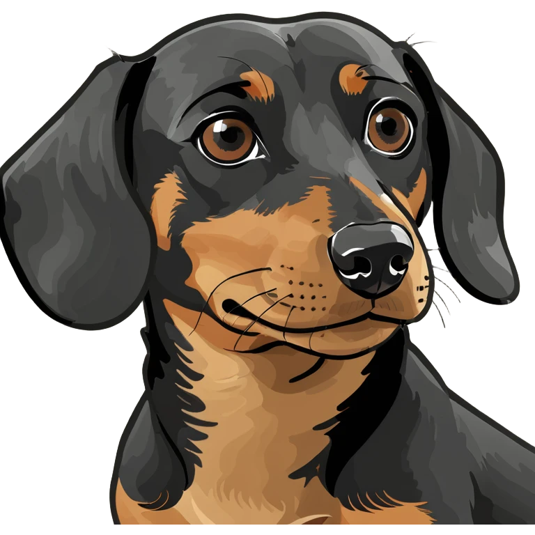 Black & tan dachshund emoji