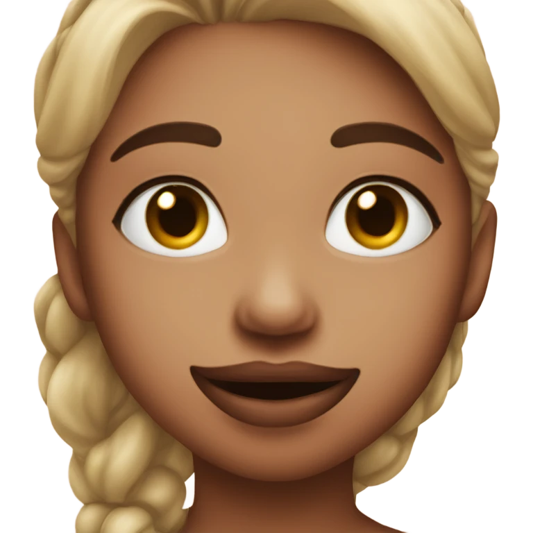 blushing girl with kiss on cheek emoji