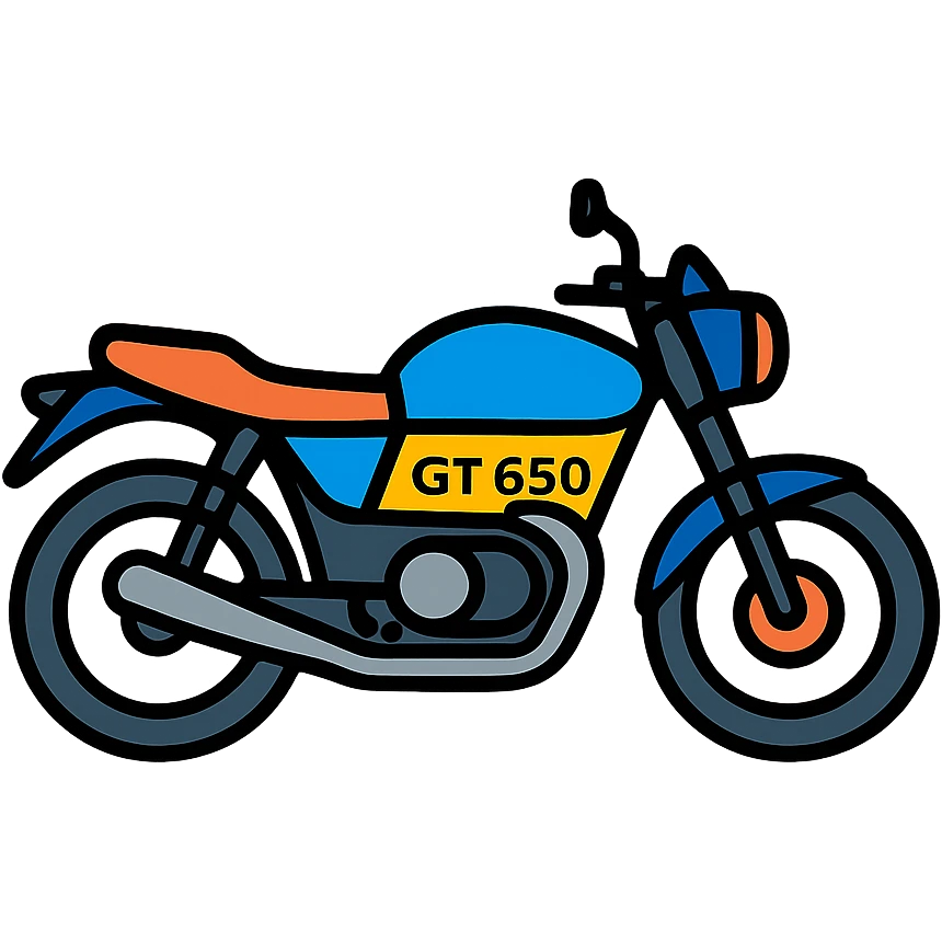 blue GT 650 motorcycle icon emoji