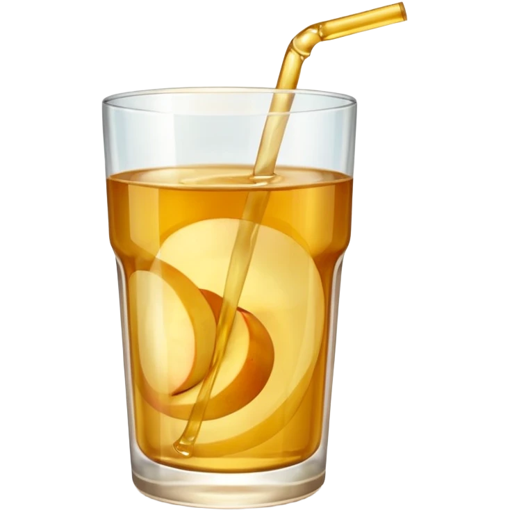 Apple juice in large glass emoji