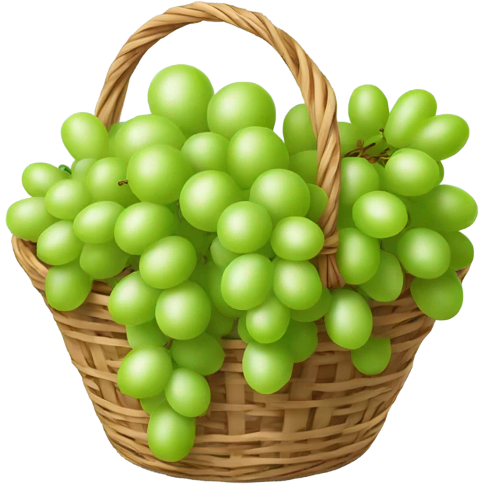 Basket of green grapes emoji