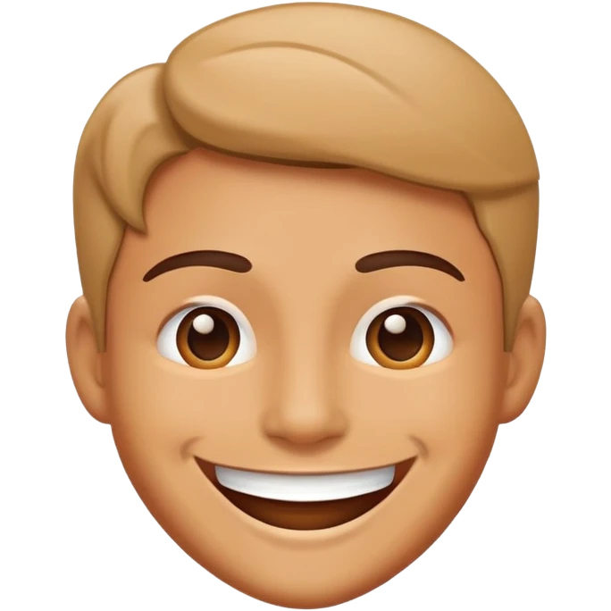 Brain Worker with big smile emoji