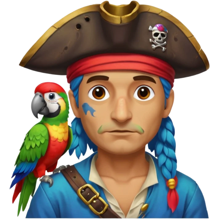 pirate and parrot emoji