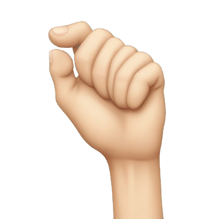 Not very muscular arm emoji