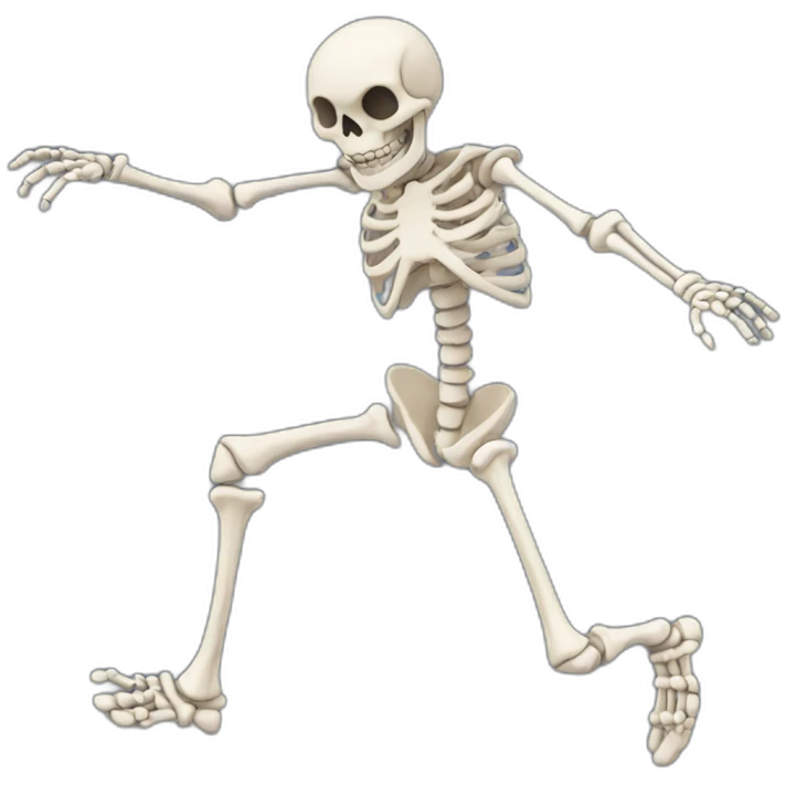 Skeleton jump emoji
