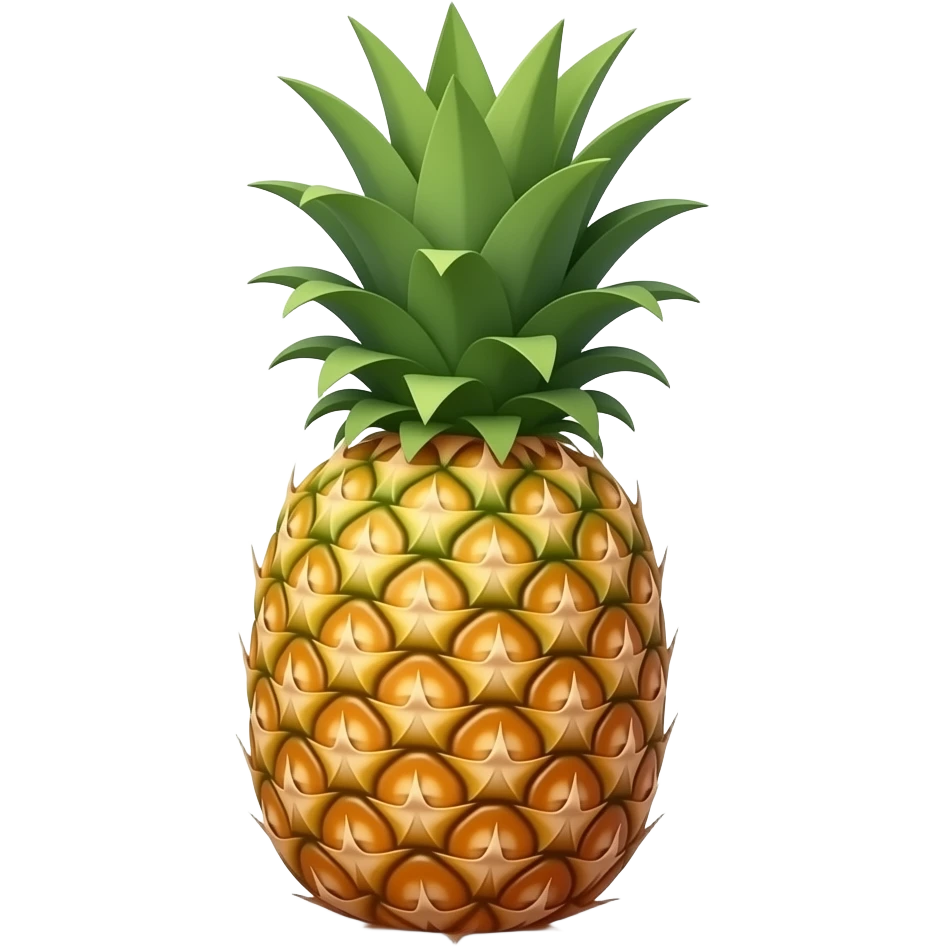 Whole full Pineapple upsidedow straight n emoji