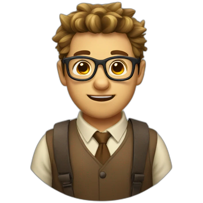 Boar nerd emoji