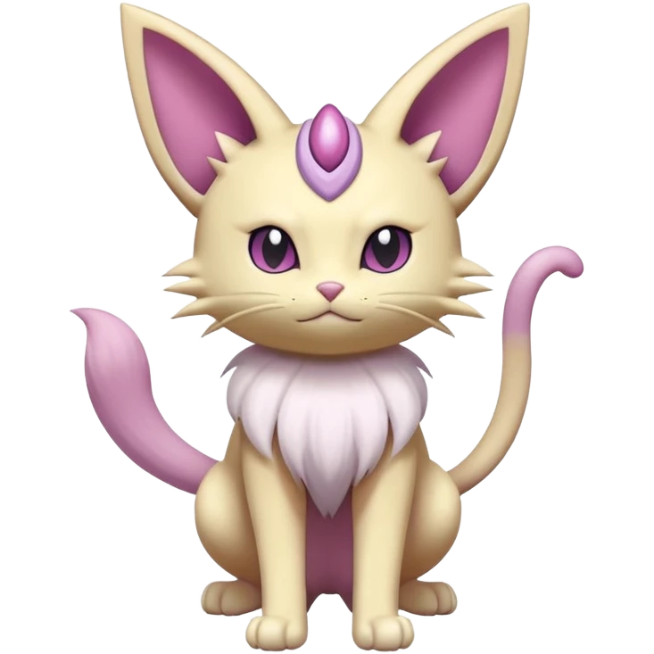 Meowth-Espeon-Skitty-Pokémon-Fakémon-hybrid-creature (full body) emoji