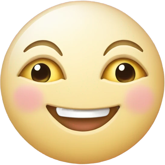 Moon astrology symbol with cute face emoji