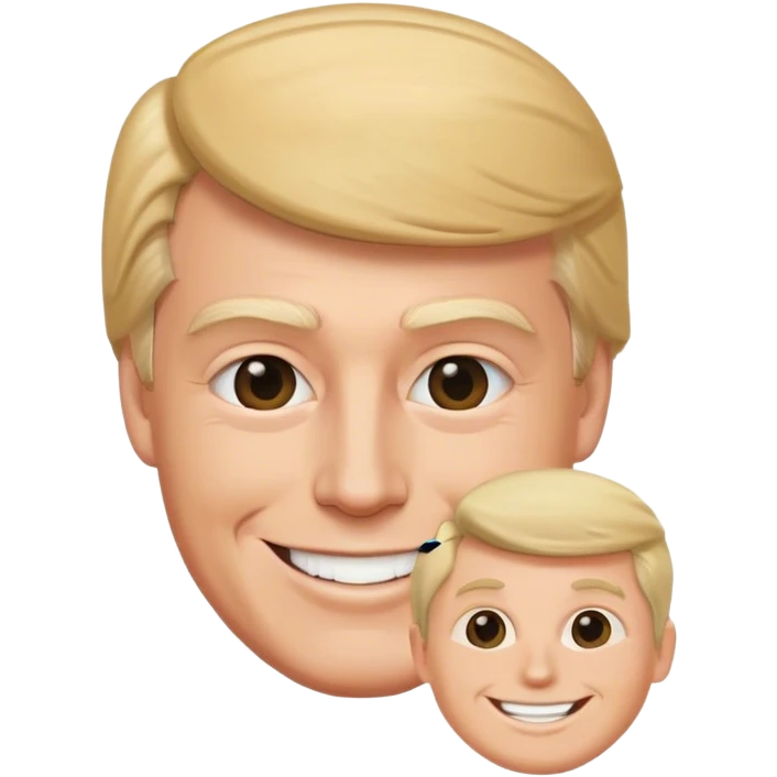 Trump photorealistic smiling emoji