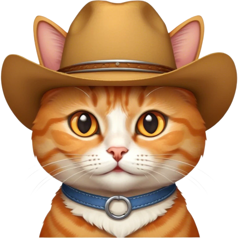 Cat wearing a cowboy hat emoji