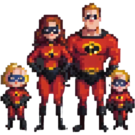 Incredibles superhero family emoji