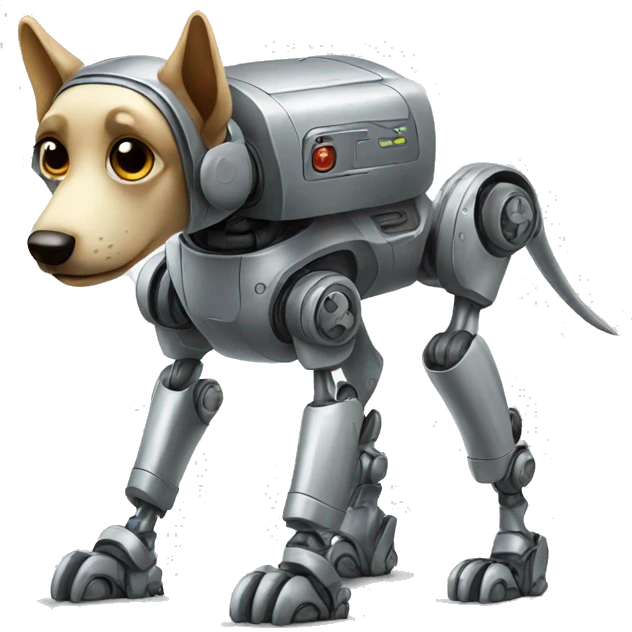 Robot walking. Robot dog emoji