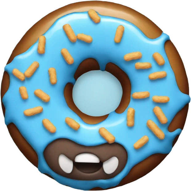 A Blue Donut emoji