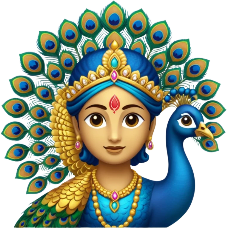 Murugan vel emoji with peacock emoji