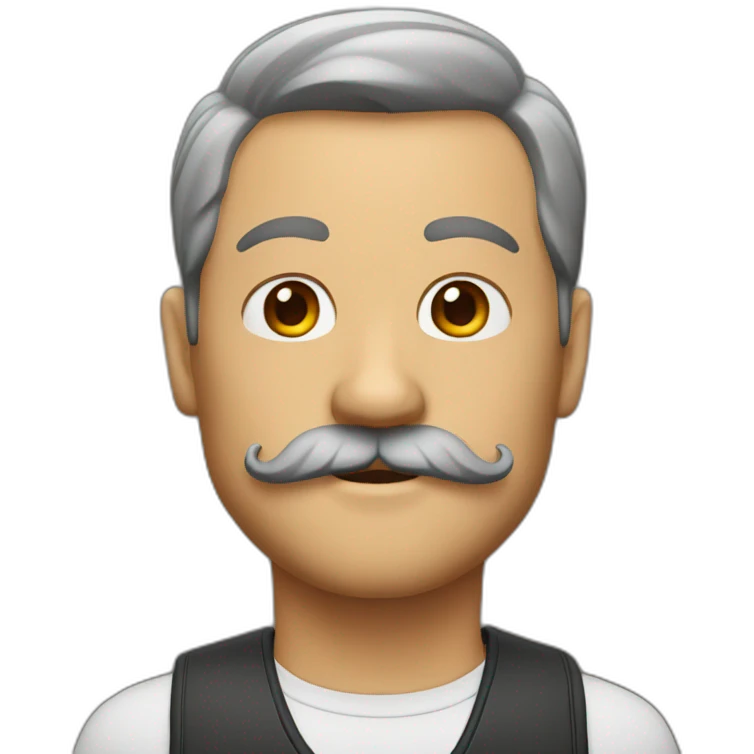 man with a mustache memoji emoji
