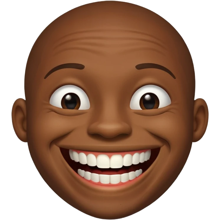 Black man laughing  emoji