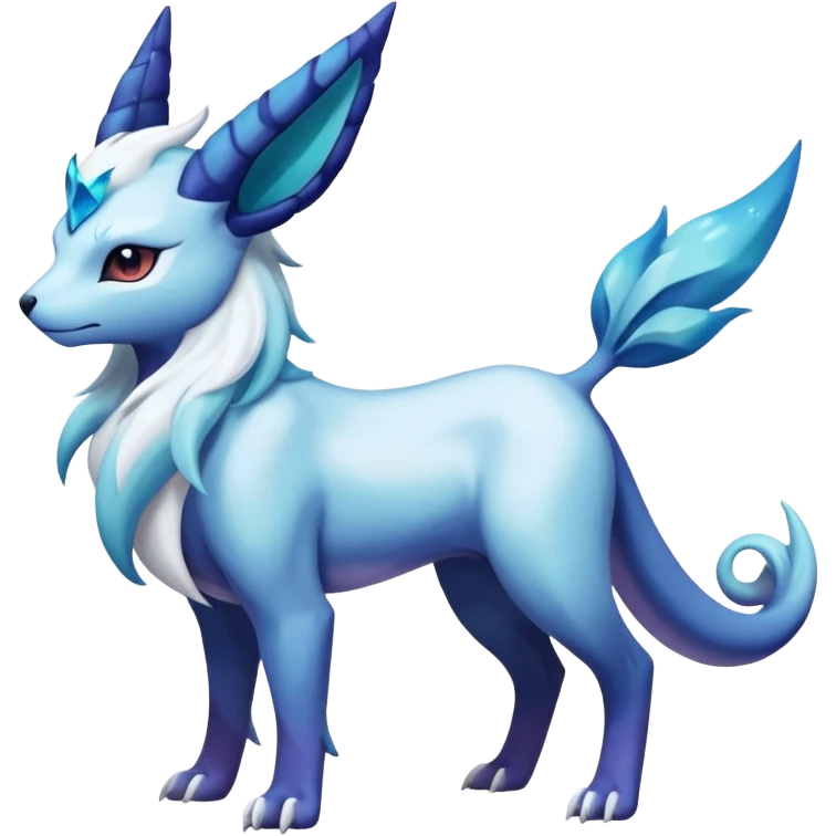 Snowy Flakey Scaly Nebulae Nebula Galctic starry gradients-colored Absol-Glaceon-Suicune-Amaura-Dialga-fusion emoji
