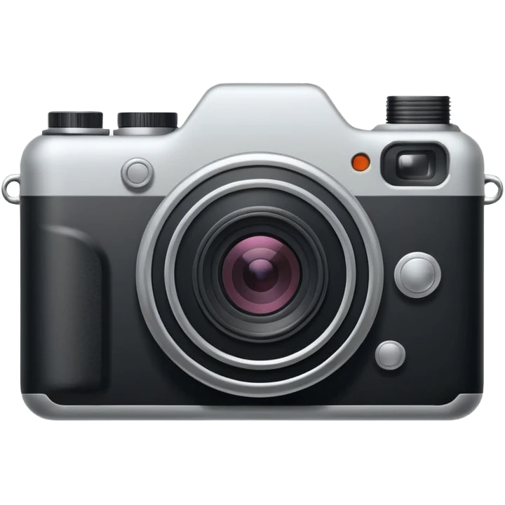 Simple monochrome outline icon of a camera, single-color black line art, no fill, stroke-only, thin consistent line weight, rounded stroke caps, flat 2D vector SVG style, transparent background, minimal UI icon, lucide-react style, centered, clean geometry emoji