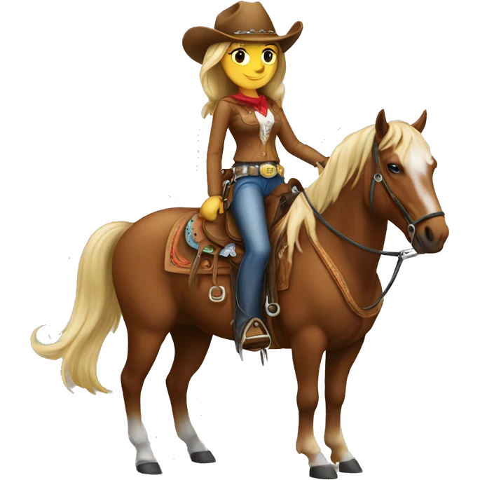 cowgirl on horse emoji