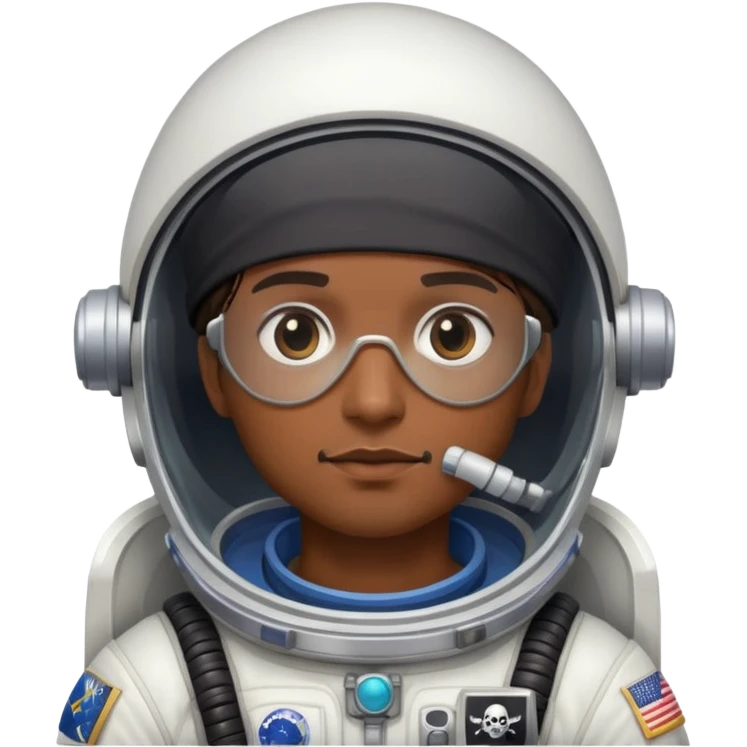 astronaut with eyepatch like a pirate emoji