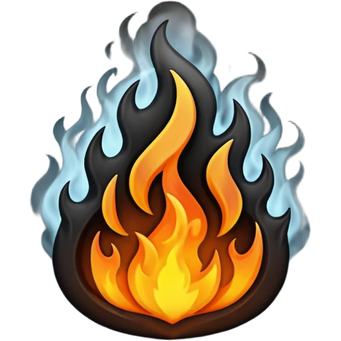 black flame emoji