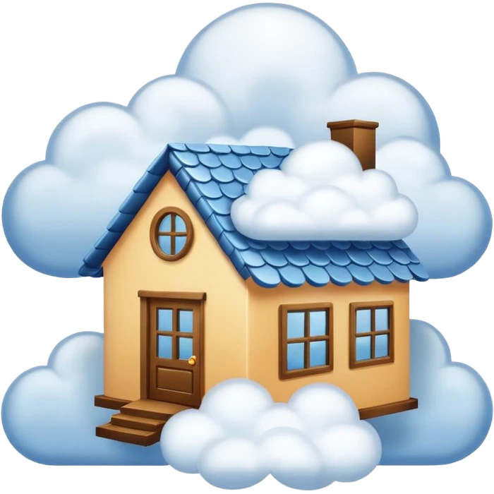 house made of clouds material  emoji