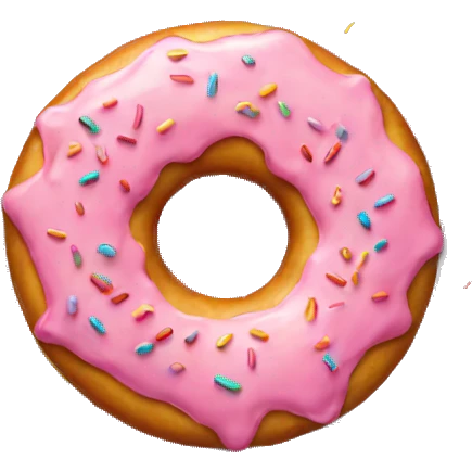Donut with sprinkles  emoji