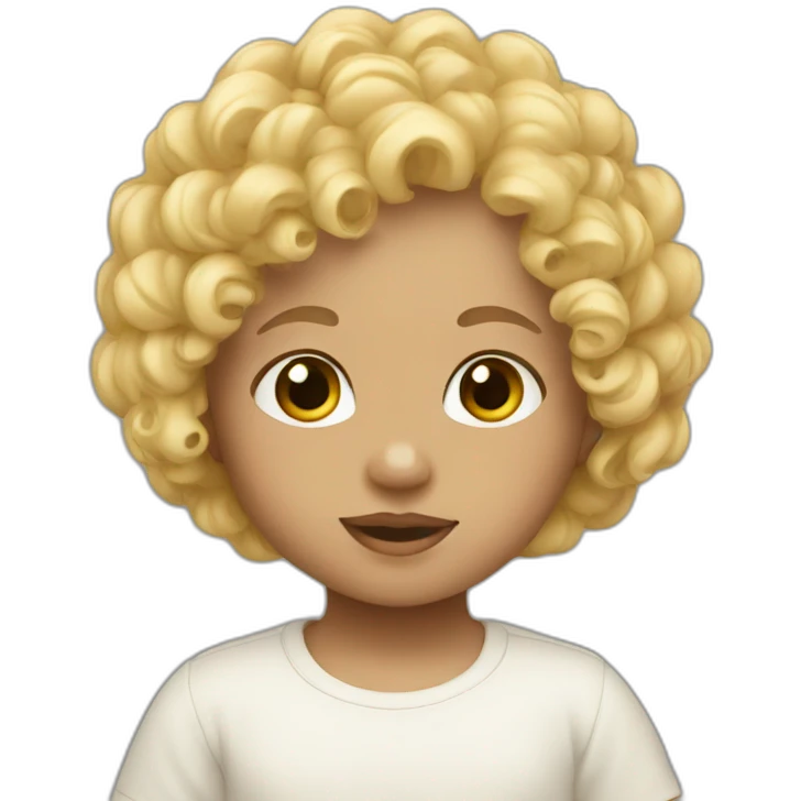 curly baby with blonde hair emoji