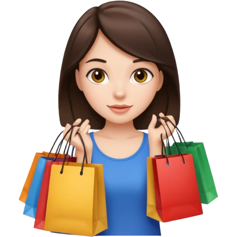 Girl shopping brunette emoji