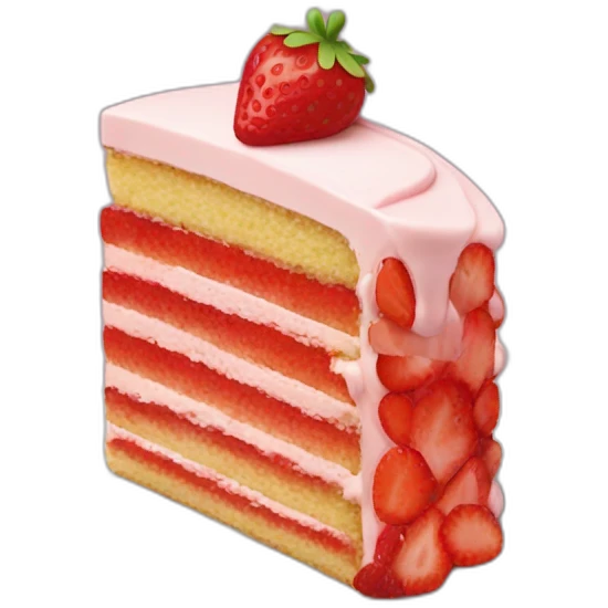 Strawberry cake emoji