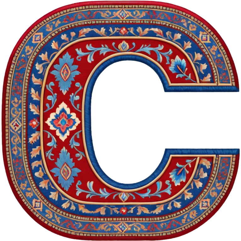  c made out of persian carpet texture emoji
