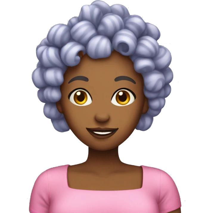 woman in curlers emoji