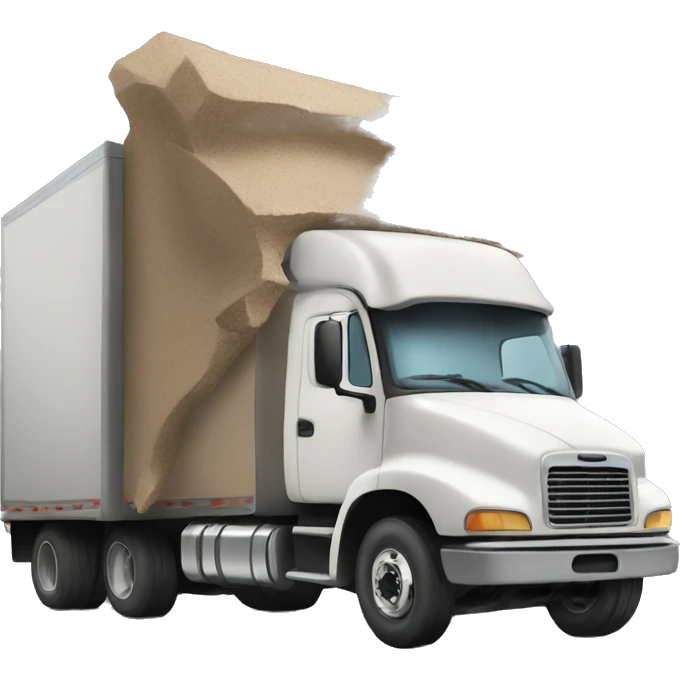a truck hitting a wall emoji