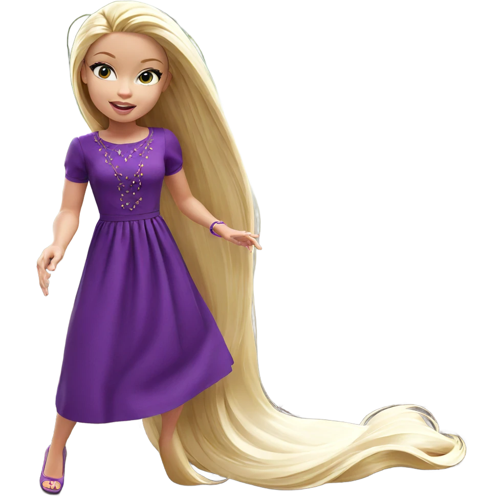 blonde girl in purple dress emoji