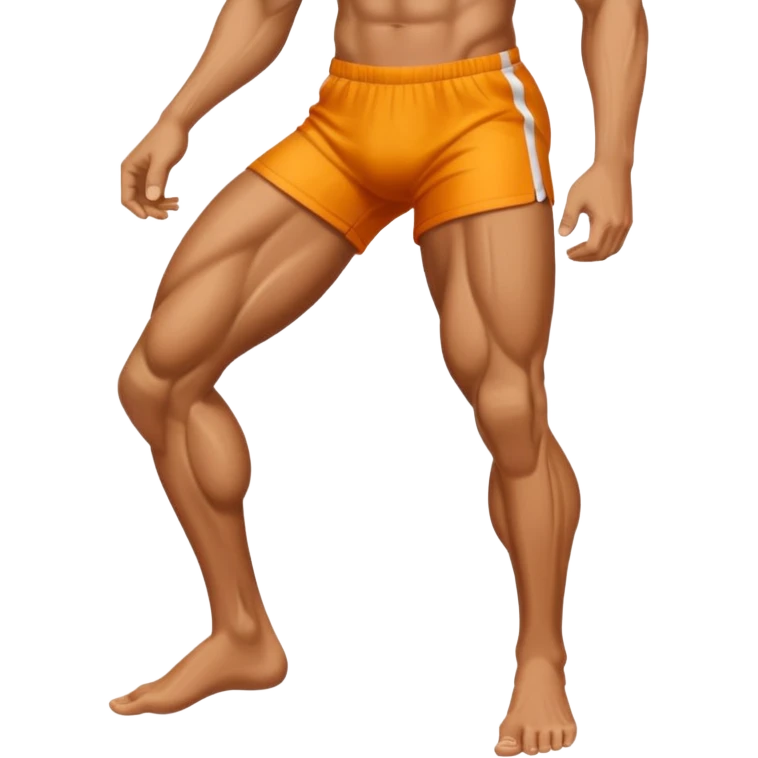 Create leg muscle emoji without pants. Only leg part. Like this one but only legs and closer. I want only legs not torso or arms emoji