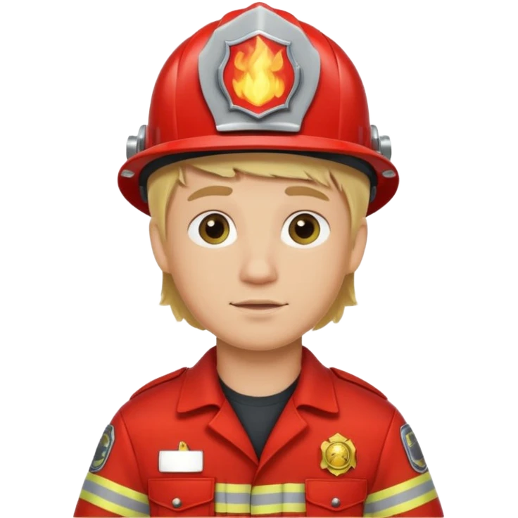 blonde haired fireman emoji