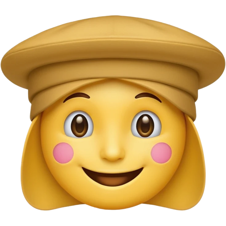 Şapkalı gülen yüzlü emoji emoji