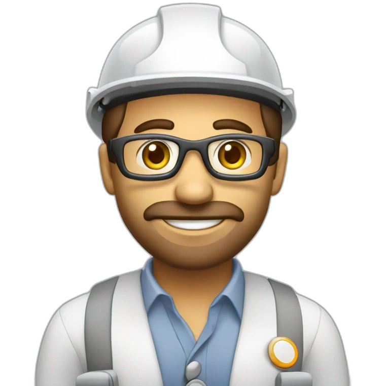 Enterprise architect man working in oil and gas company  emoji