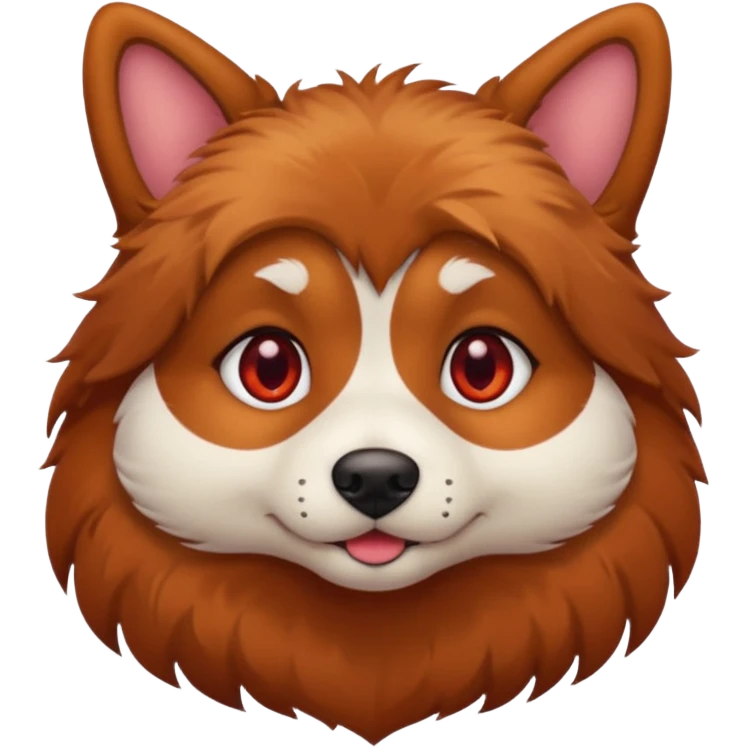 red eyed dog emoji