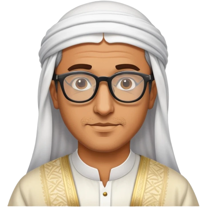 Hombre con lentes y ropa de Dubai emoji
